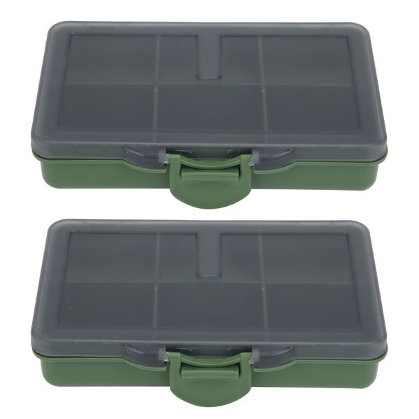 2 Pieces 6-Compartment Mini PP Hook Storage Box