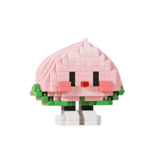 256 Piece - Mini Pixel Peach Building Block Figure Set - Pink