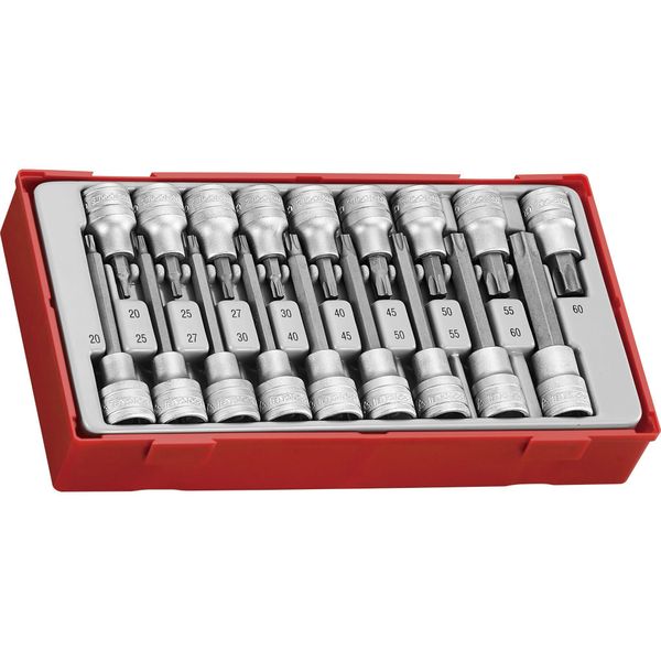 TengTools - 18 Piece 1/2" Drive Torx Bit Socket Set - TTTX18