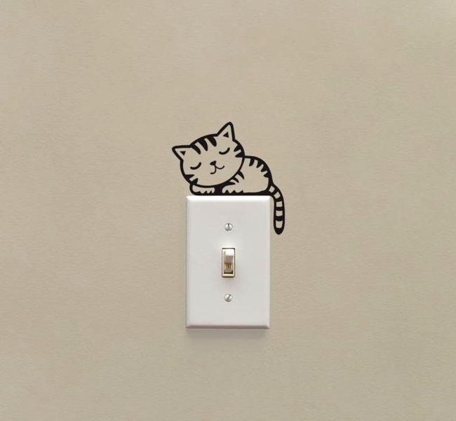 Imaging Architects Cat Light Switch Decal
