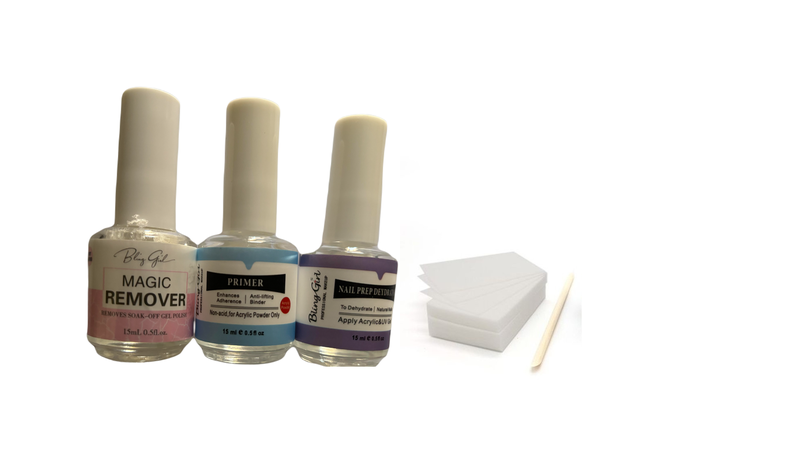 Professional Nail Prep Dehydrator &amp; Primer &amp; Nail Polish Remover - Set