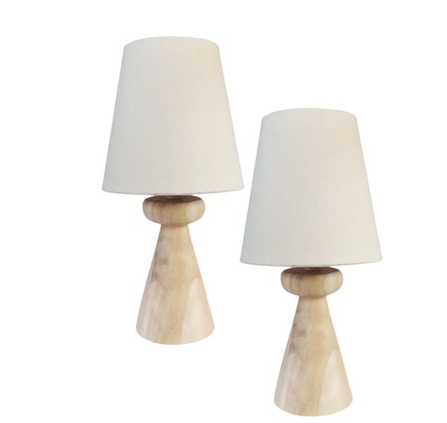 Mini Bedside Lamp Twin Pack with Lamp Shade