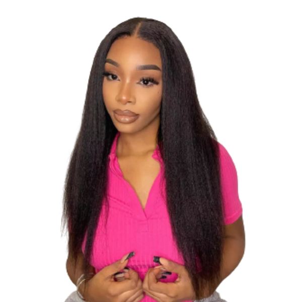 Full Frontal Brazilian Kinky Straight Hair Wig.