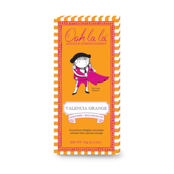 Milk Chocolate With Valencia Orange Sugar Free! 70g x 2