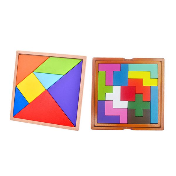 Children's hands-on thinking training wooden puzzle toy-2pcs