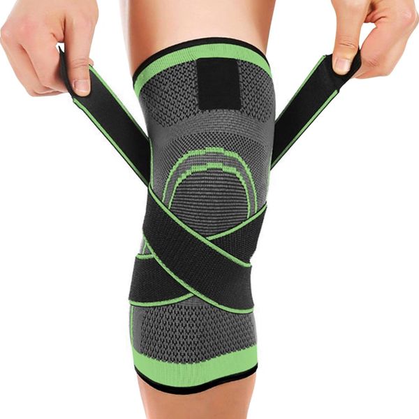 Knee Sleeve with Adjustable Straps for Knee Pain Running - Set Of 2 pics
