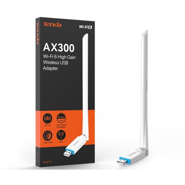 Tenda AX300 Wifi 6 High Gain 6dBi Wireless USB Adapter