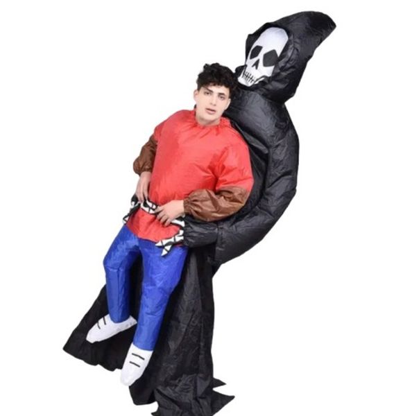 Halloween- Adult Grim Reaper Inflatable Pick Me Up Costume