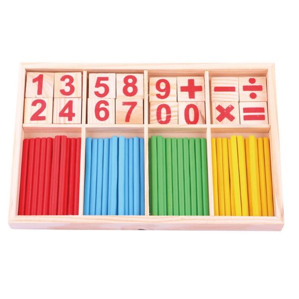 Wooden Educational Learning Math Digital Stick Teaching Aid