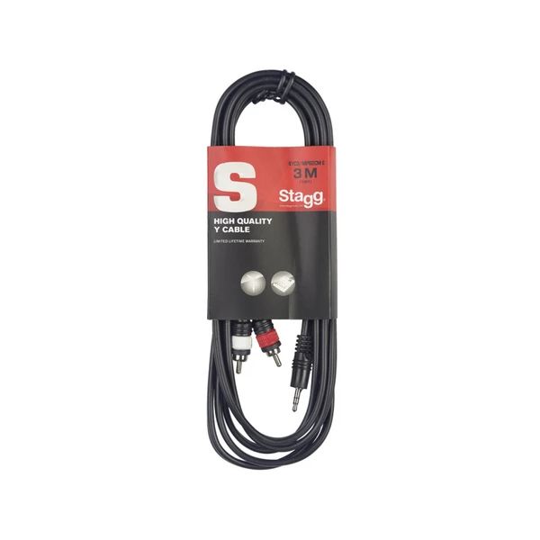 Stagg SYC3/MPSB2CM E - Mini Jack to Dual RCA Cable – 3M