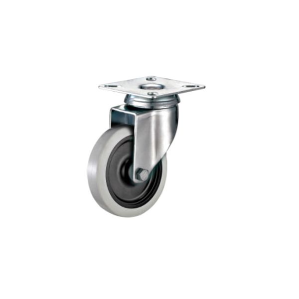Tradequip - Thermoplastic Rubber Castor with Top Swivel Fixed Plate - 75mm