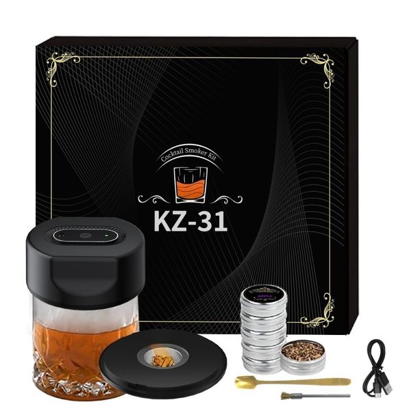 Electric Whiskey Smoker Kit with Wood Chips for Men