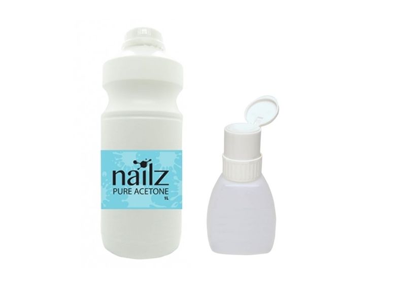 Nailz Pure Acetone 1L and Menda Pump - Twistlock - 240ml