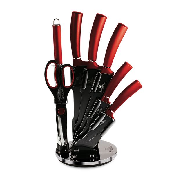 Berlinger Haus 8 Piece Knife Set - Burgundy