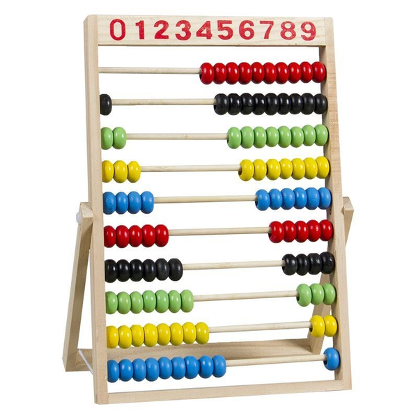 Classic Wooden Stand-Up Abacus - Counting Frame for Early Math