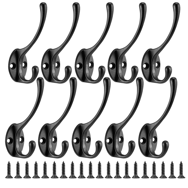 MIkaco Metal Wall Hooks Set for Coat &amp; Towel Hooks-10pcs Set