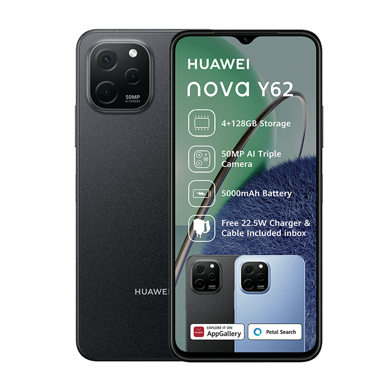 Huawei Nova Y62 128GB LTE Dual Sim Midnight Black Shop Today Get 