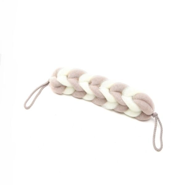 Stretchable Loofah Sponge Back Scrubber - Brown &amp; White