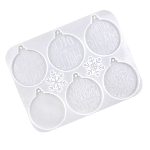 Christmas Bauble Pendant Silicon Epoxy Resin Mold - Set of 2