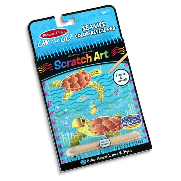 Melissa &amp; Doug Sealife Colour-Reveal Scratch Art Pad