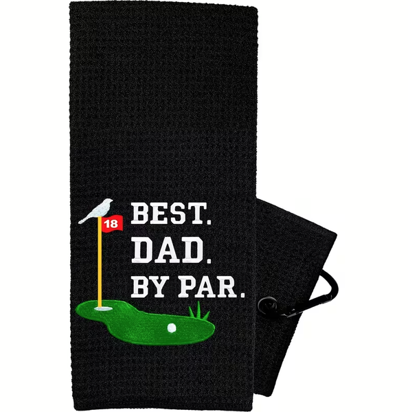 Golf Towel Black - Best Dad by Par A