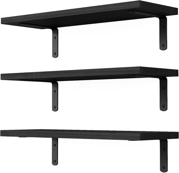 Redisson Floating Shelves, 3 Sets Wall Wooden Shelves for Décor