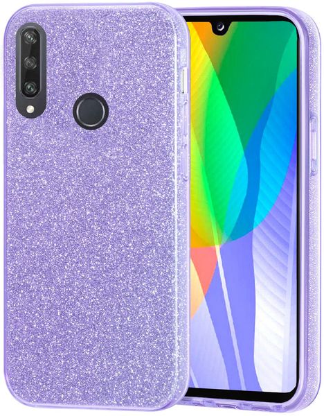Tekron Glitter Sparkle Bling Protective Case for Huawei Y6p (2020) - Purple