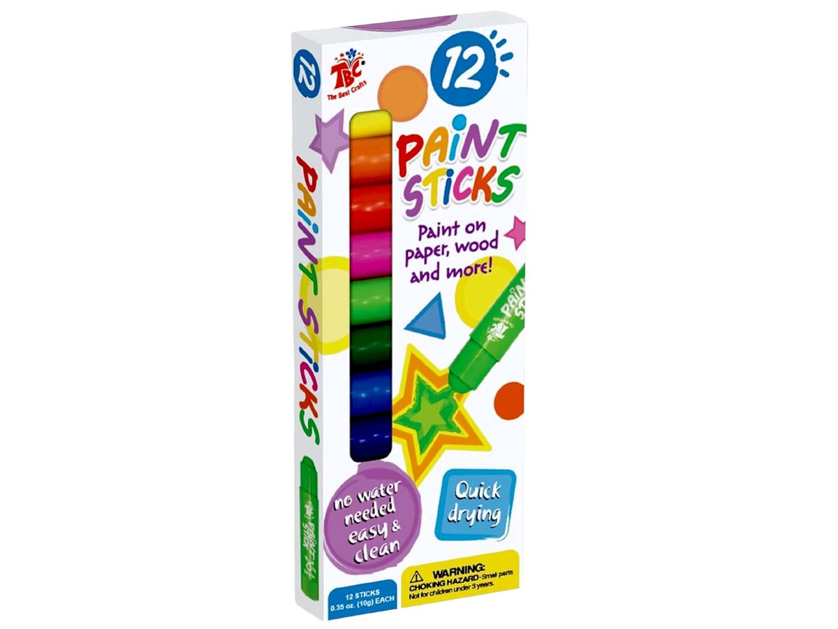 TBC The Best Craft Washable Tempera Paint Sticks 12 Colors Shop Today