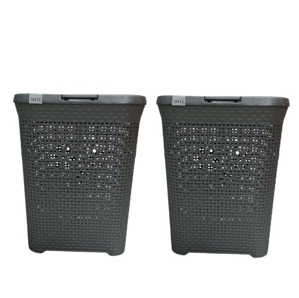 SMTE - Large Grey Daisy Basket - Set of 2