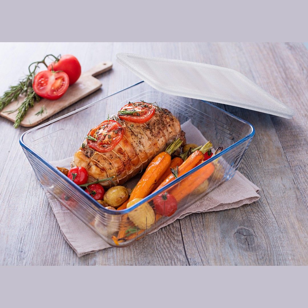 Pyrex - 1.5 Liter Cook And Freeze Glass Rect Dish With Plastic Lid
