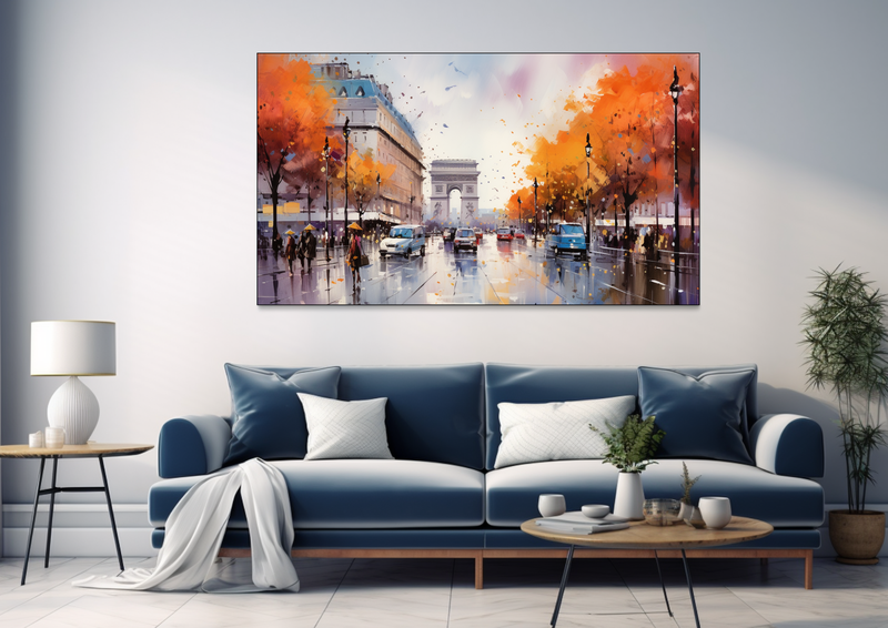 Canvas Wall Art - Champs Elysees Stroll - BK0337