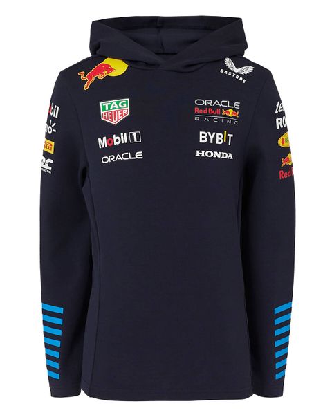 Red Bull Racing F1 Kid's 2024 Team Pullover Hoodie - Navy