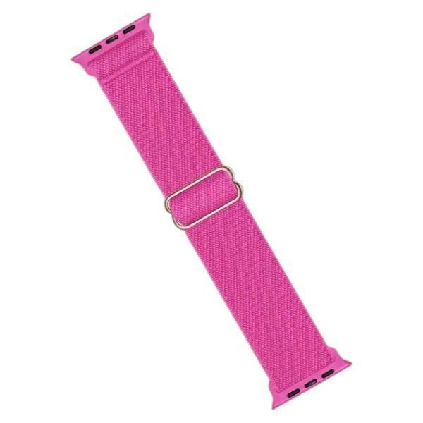 Vibrant Pink Adjustable Braided Nylon Watch Strap - 42/44/45/49mm- Pink