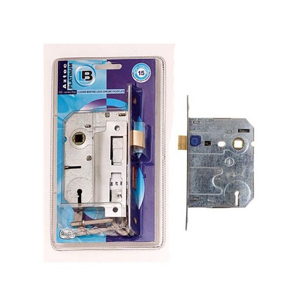 Aztec - Chrome Plated 4 Lever Mortice Lock
