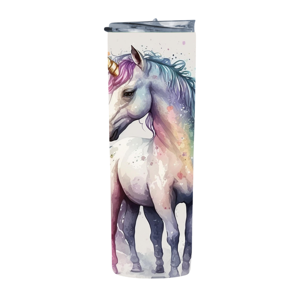 Water Color Unicorn 81 20 Oz Straight Skinny Tumbler 214