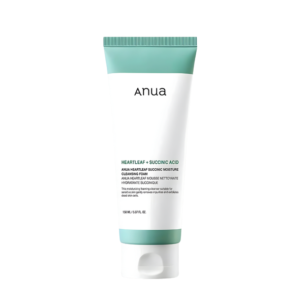Anua Heartleaf Succinic Cleansing Foam for Gentle Pore Care &amp; Balanced Skin