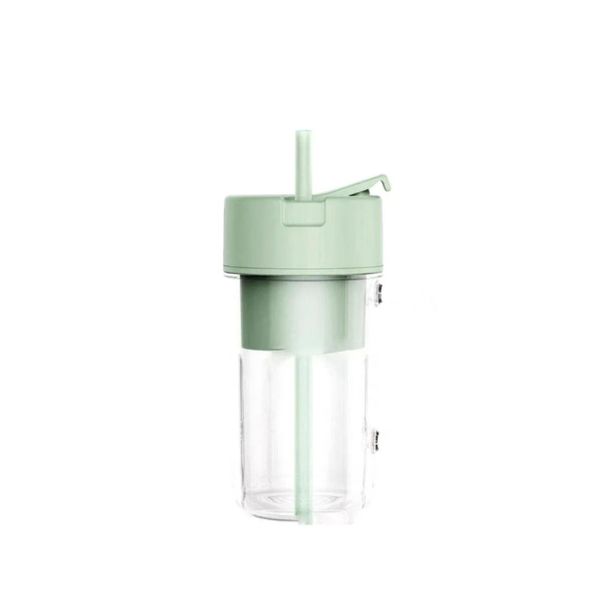 Portable &amp; Rechargeable Battery Juice Blender Cup With Straw - 420ml