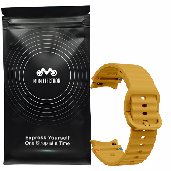 Silicone Strap Compatible With Samsung Galaxy Watch 4/5/6/7/7FE-Mustard
