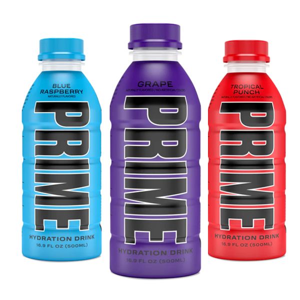 The Trio - Prime Hydration Drink Blue Raspberry, Grape &amp; Tropical Punch