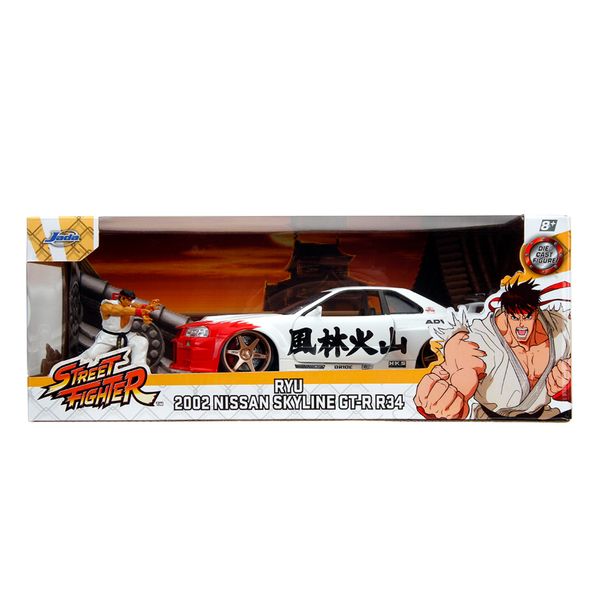 Jada Street Fighter Nissan Skyline GTR 1:24 with Figure