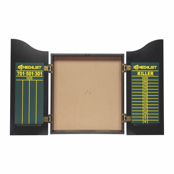 Medalist Wooden Dartboard Cabinet - Dark