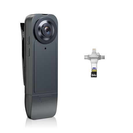 Mini Body Camera 1080P HD Wearable Body Cam,Works with IOS/Android Image