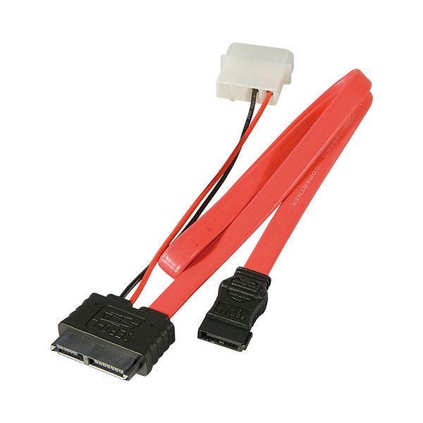 Lindy Internal Slim SATA Cable with 5.25" PSU Power Connection Cable