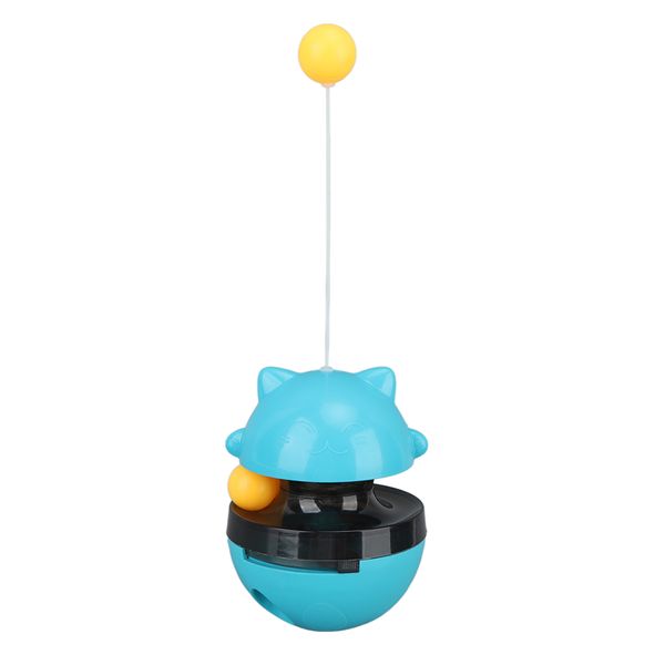 Cat Treat Dispenser Toy Cat Toys Interactive Ball Kitten Feed Toy Blue