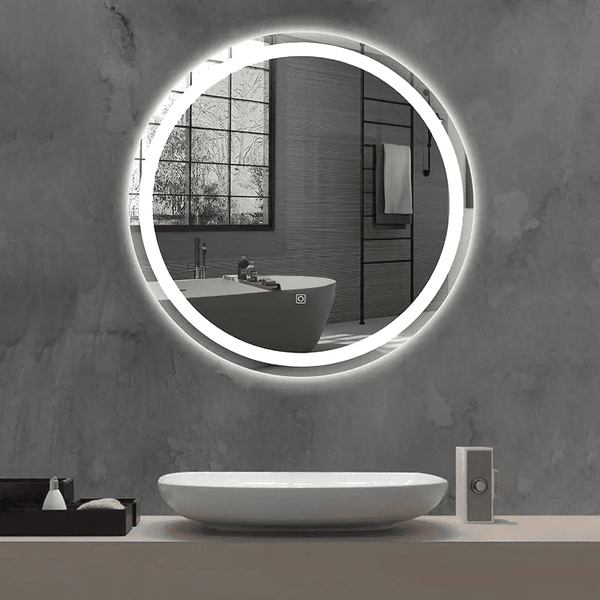 x solar Round LED Mirror- 60 cm x 60 cm