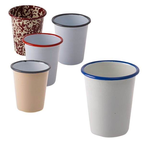 Bulk Pack x 6 Tumbler Enamel 8cm