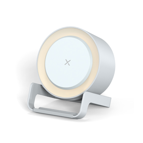 Stellar Lighting Bluetooth Speaker Night Light Wireless Phone Charger White
