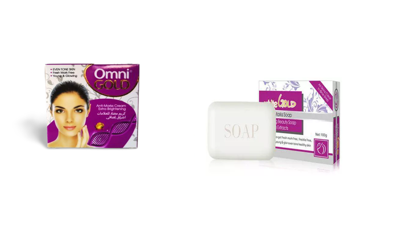 Omni Gold Anti-Marks Cream and White Gold Beauty Soap Combo