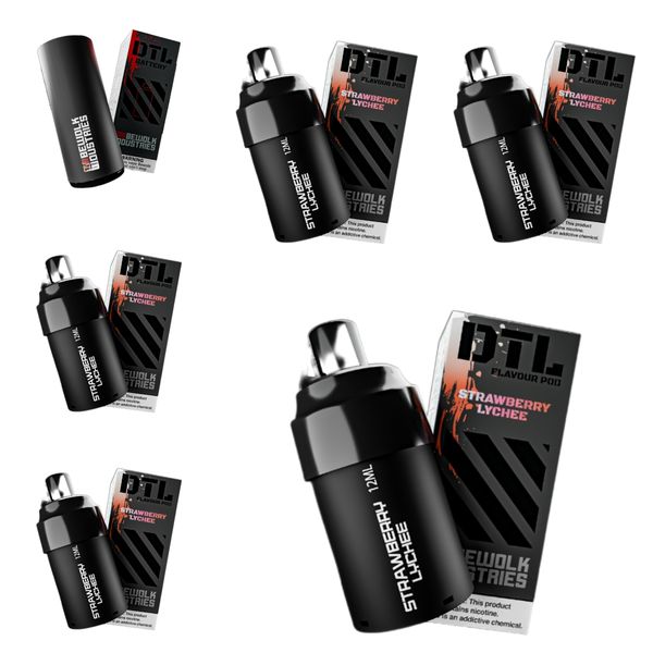 Bewolk DTL 6000 Puffs Disposable Combo - Strawberry Lychee (Pack of 6)