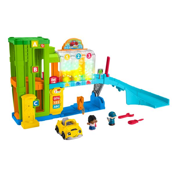 Little People Light-Up Learning Garage with Figures &amp; Toy Car